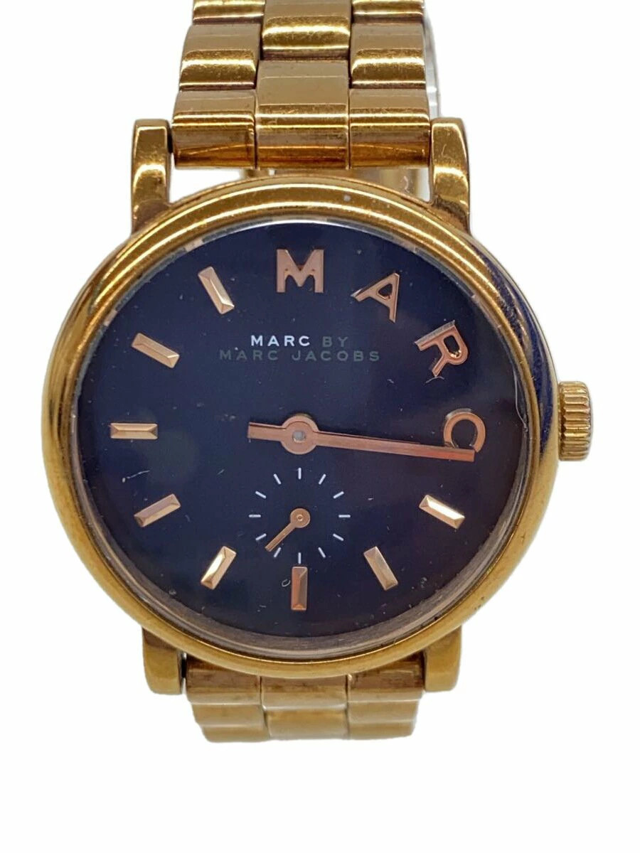 [A1R] Used Marc by Marc Jacobs Quartz Watch Stainless BLK GLD MBM3332 [g7p]