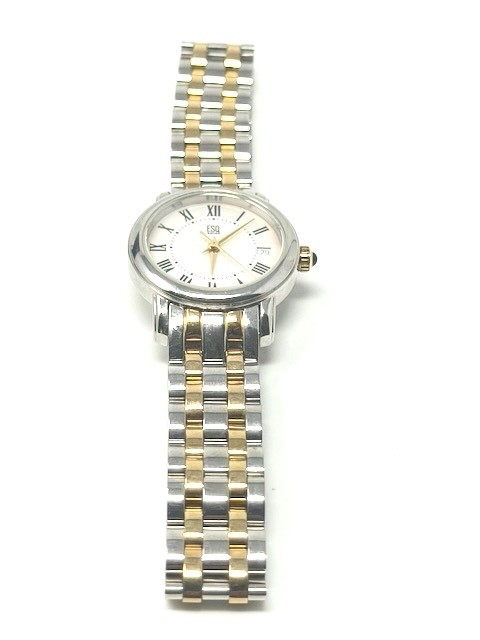 ESQ E5383 VINTAGE WOMENS SWISS QUARTZ LAPIS CABOCHON CROWN WATCH BY MOVADO