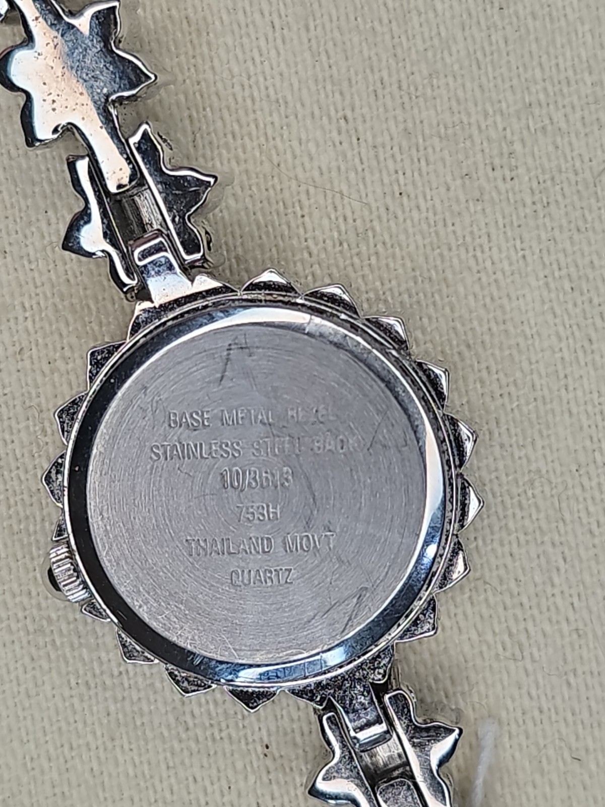 Anne Klein II quartz watch10/3613 Luxury Silver Diamond tennis Bracelet RUNS