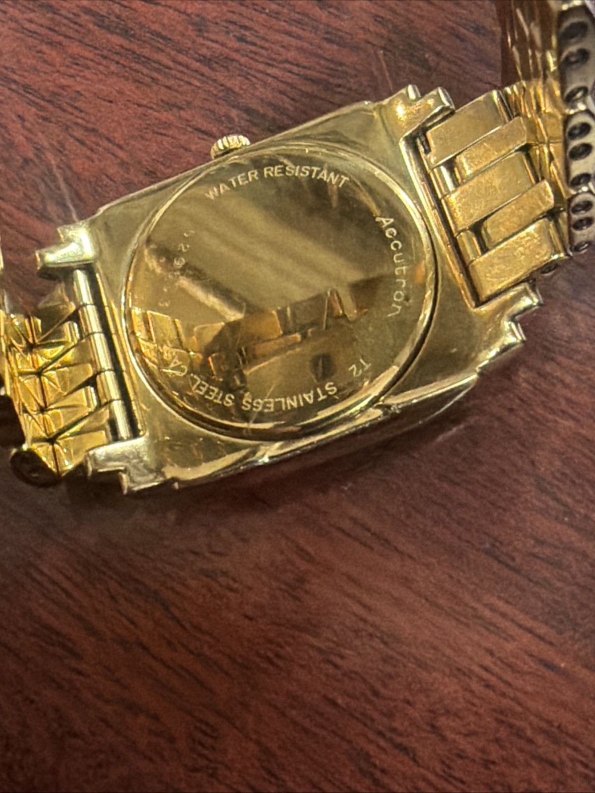 Bulova Accutron Vintage 27B11 Gold Plated Stainless Steel Deco Style Watch