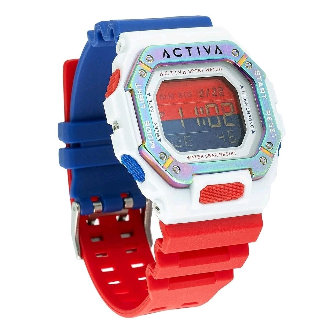 Activa Edge X, Invicta, Unisex, Digital – 39.5mm, Red, White, Blue, ACW8059-004