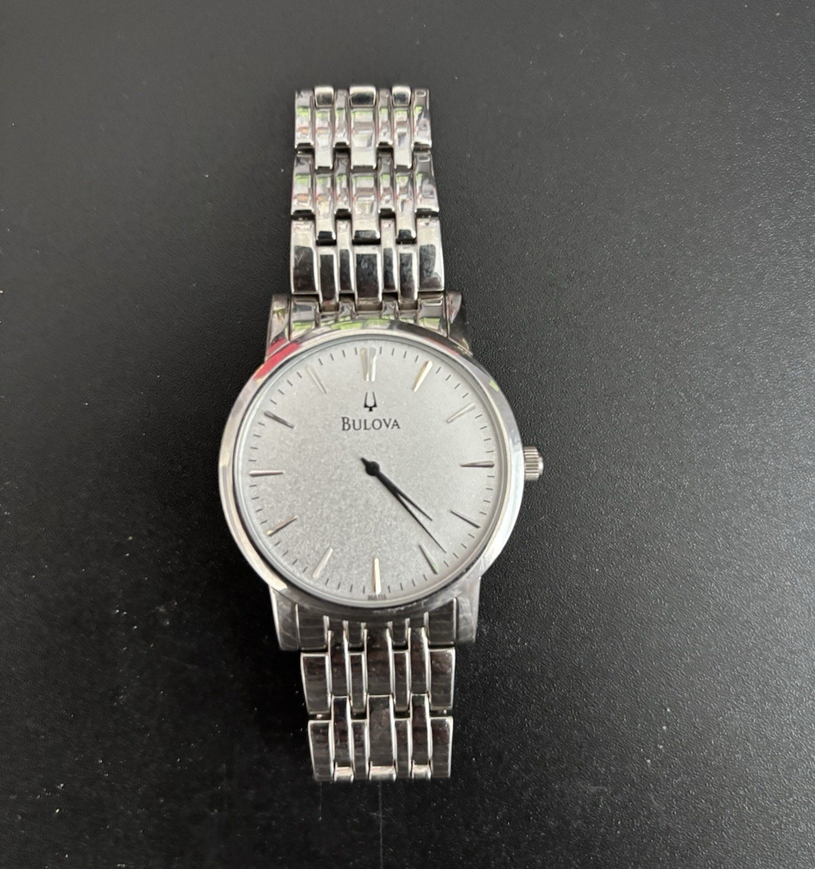 Bulova Quartz Analog Silver Dial 35mm Stainless Steel Bracelet 30m Dress
