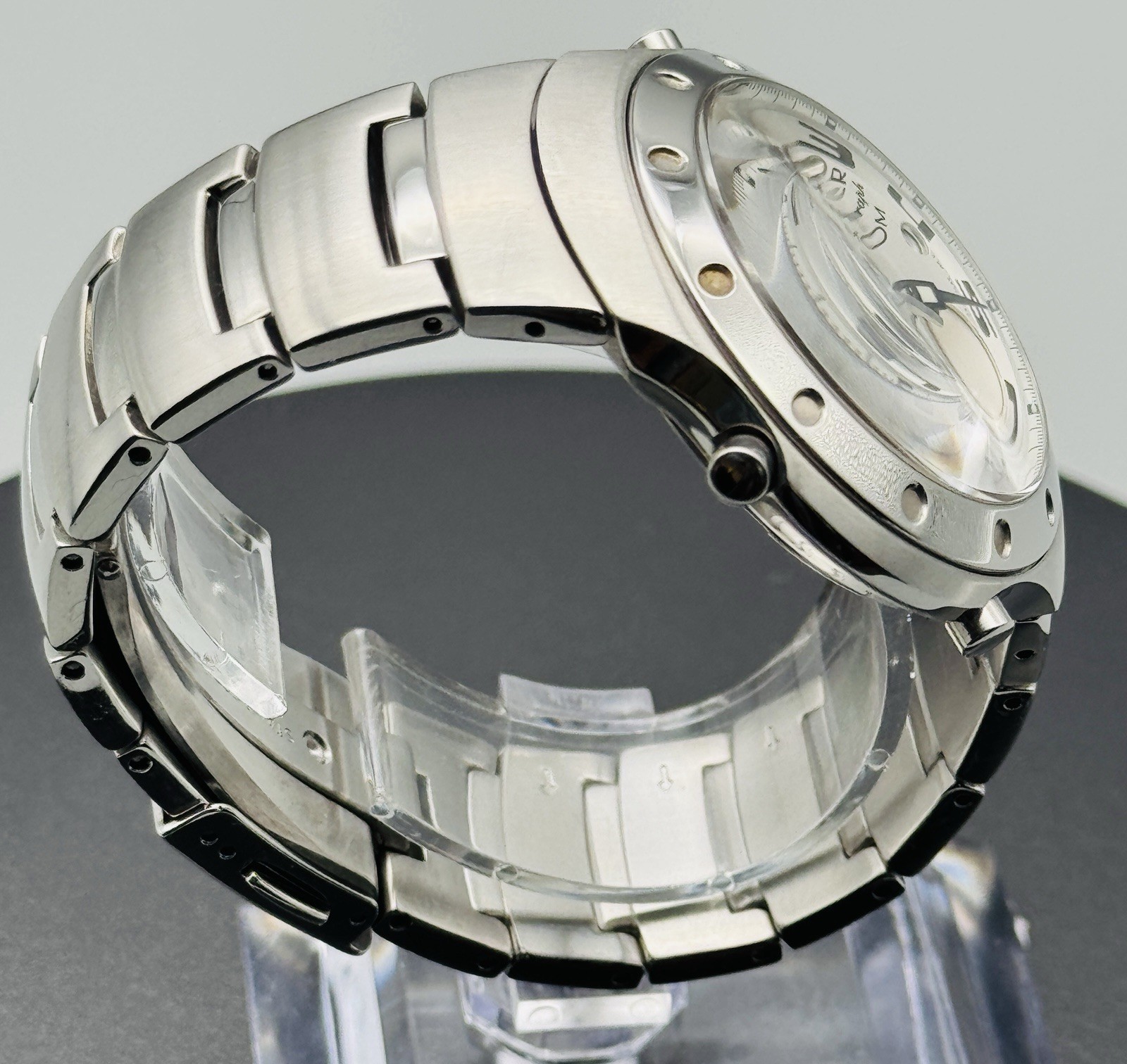 Vintage Seiko Premier Watch Chronograph Alarm Sapphire Crystal 7T32-7H80 Panda