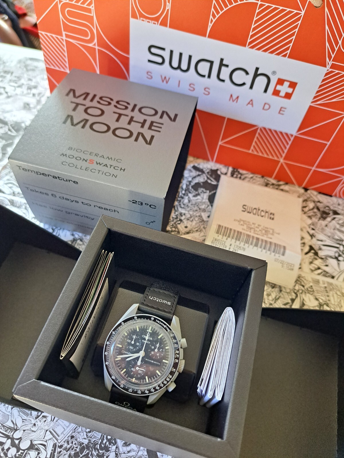 🔥OMEGA x SWATCH BIOCERAMIC MOONSWATCH MISSION TO THE MOON NEW W/TAGS RECEIPT🔥
