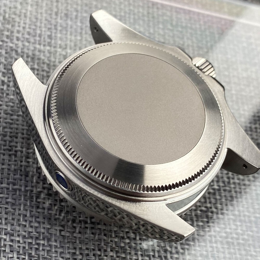 43mm NH35 Movement Auto Men Watch Blue Ocean Pattern Dial Helium Device 10BAR