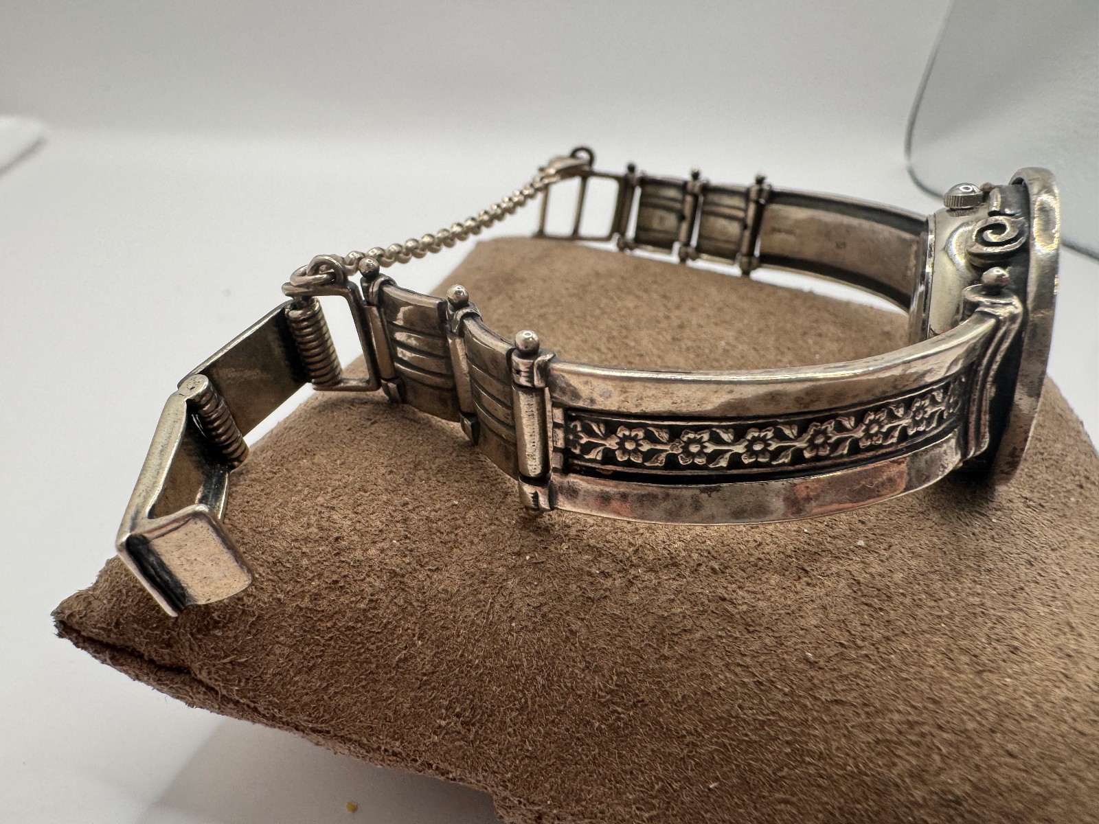 Vintage Israel Sterling Silver Silpada Designs Watch, Hammered Bezel
