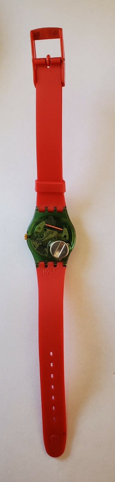 1994 Swatch «Geisha» Women’s girl teen Watch – Works transparent red gold