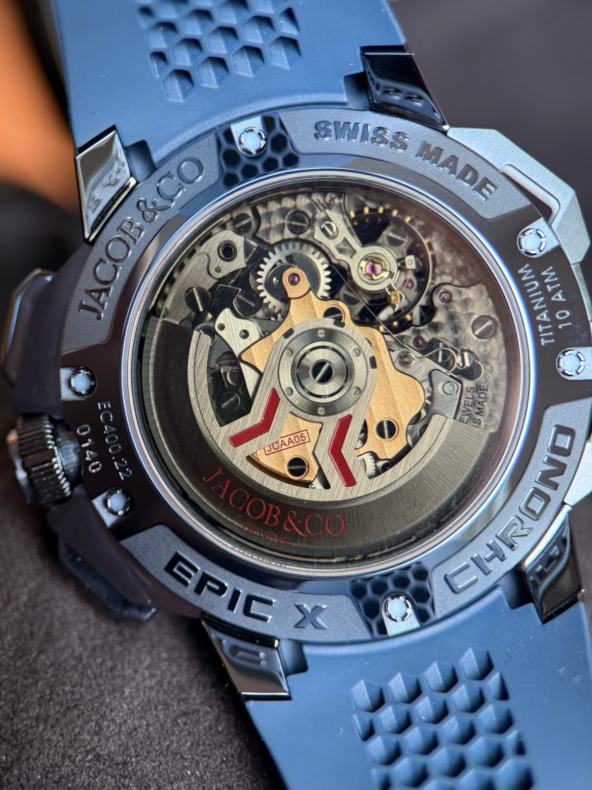 Jacob & Co. Epic X Chronograph EC400.22.AF.AA.A Titanium Blue w. Papers 2026