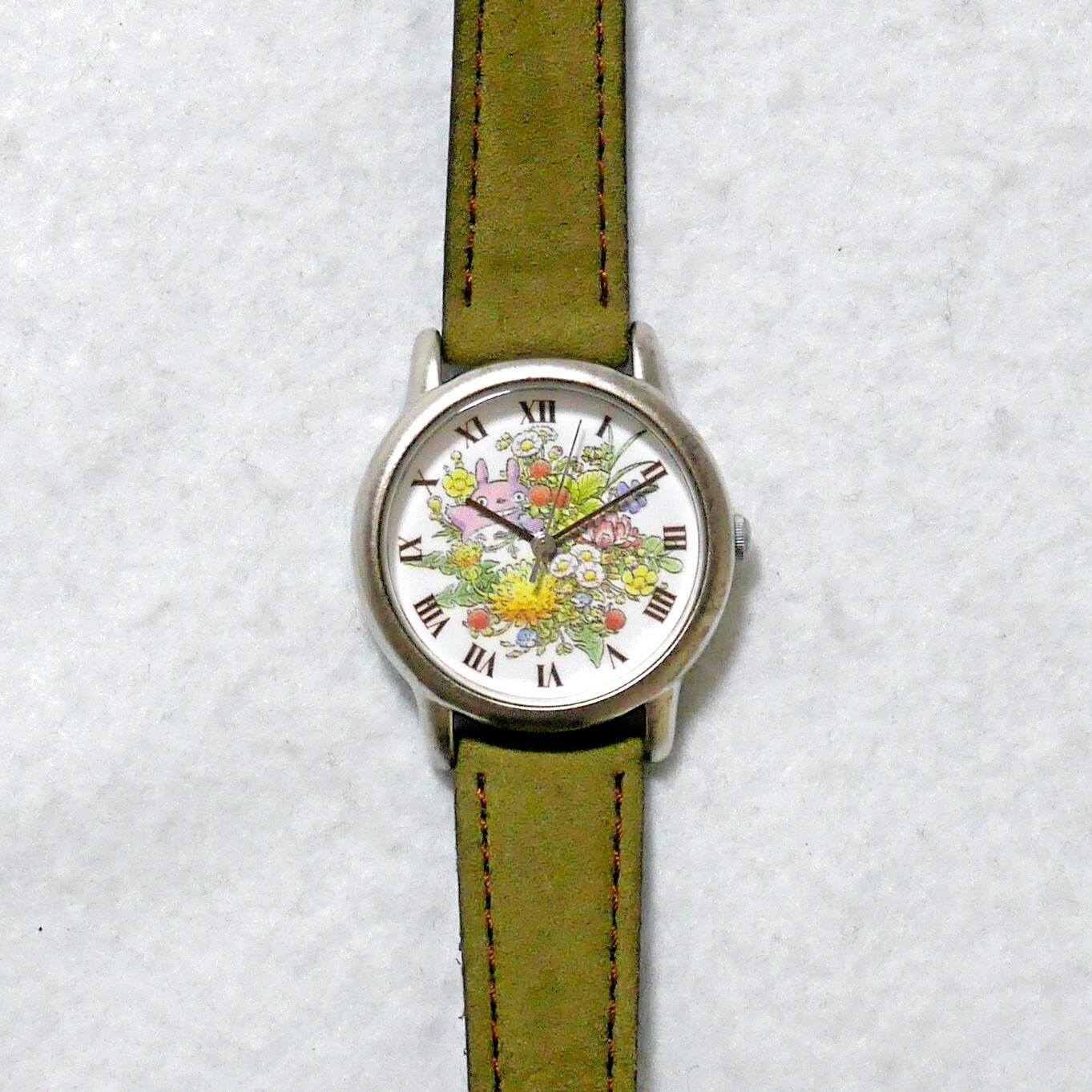 SEIKO ALBA Ghibli My Neighbor Totoro Watch ACBS551 Khaki Leather Original Box