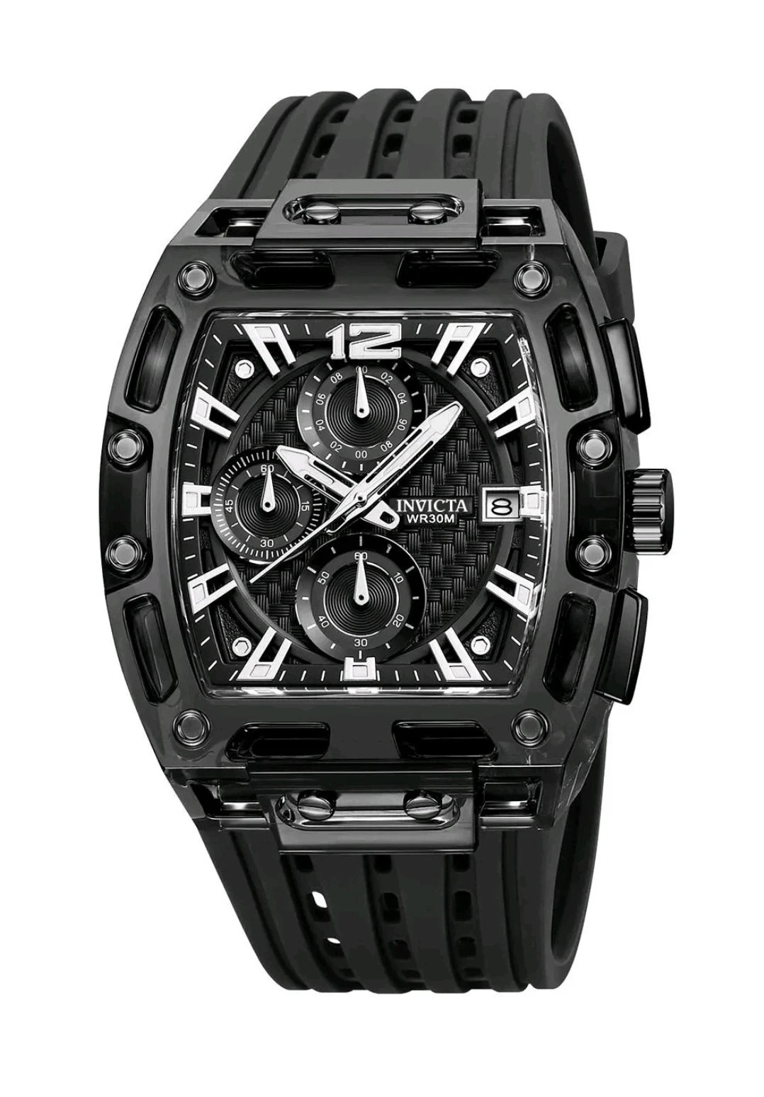 Invicta S1 Rally Allogrip Men 42mm Black Tone Case Black Metal Dial Black 70146