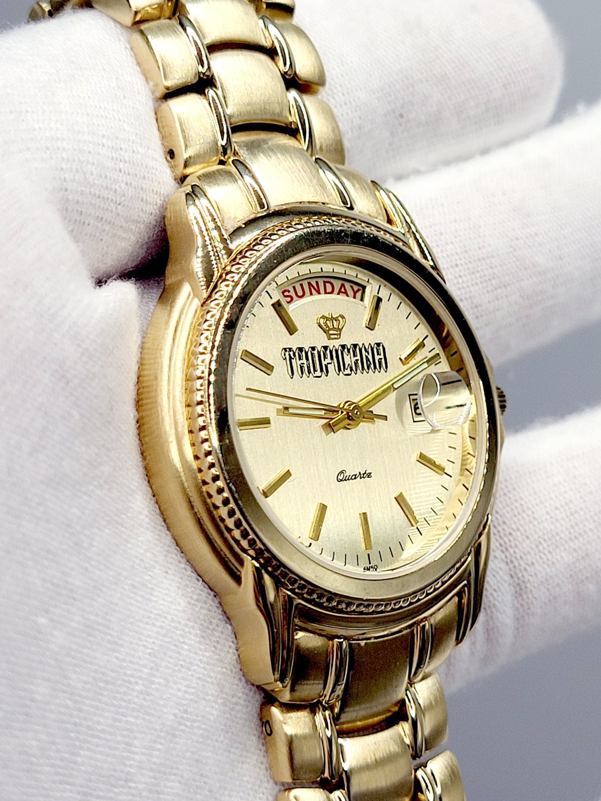Jules Jurgensen Tropicana Watch 1980’s [New] 35mm Unisex Day-D Date New Battery