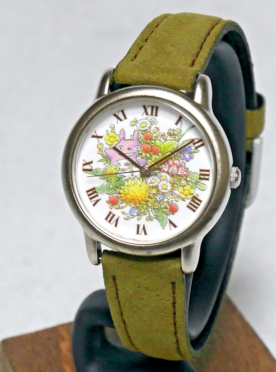 SEIKO ALBA Ghibli My Neighbor Totoro Watch ACBS551 Khaki Leather Original Box