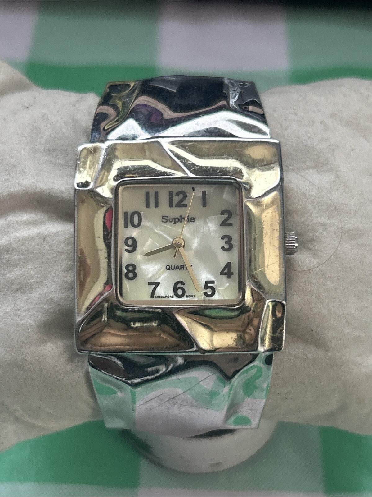 Sophie Gold And Silver Tone Women’s Cuff Watch