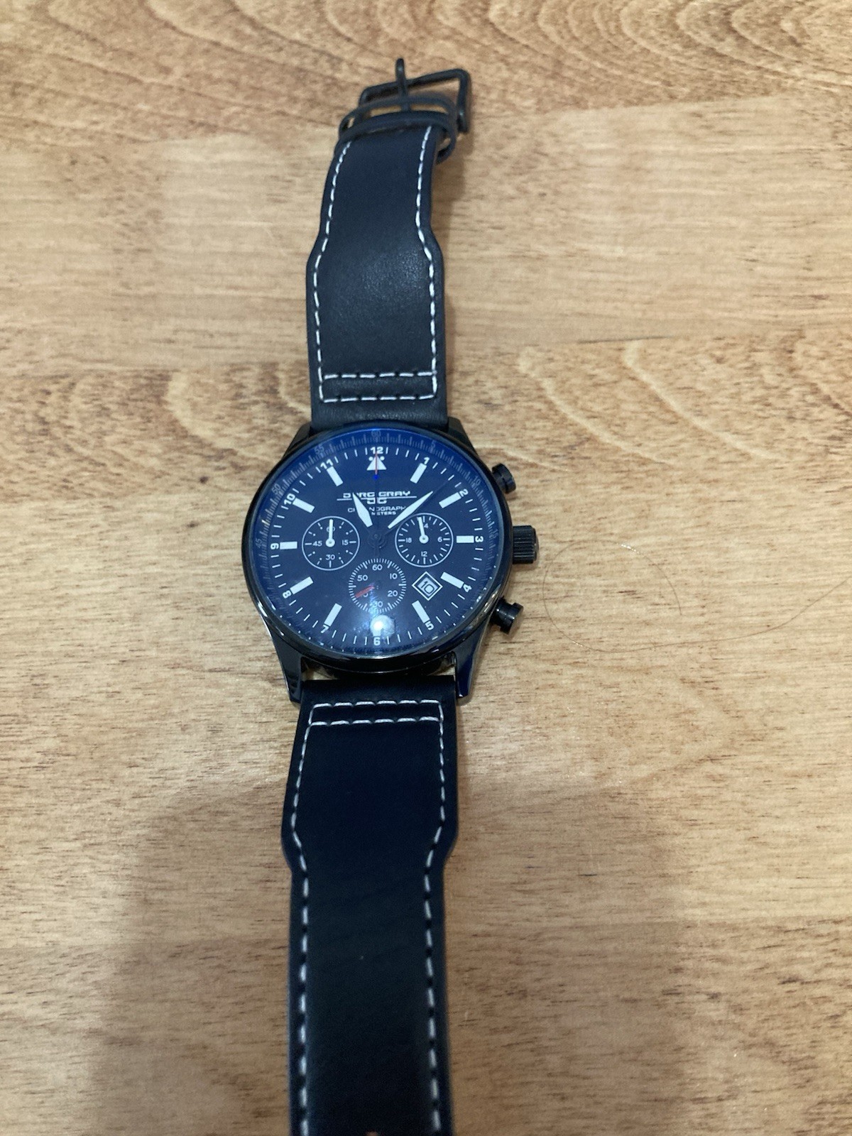 Jorg Gray JG6500 Men’s Chronograph Watch, Stainless, Water Resistant, Leather