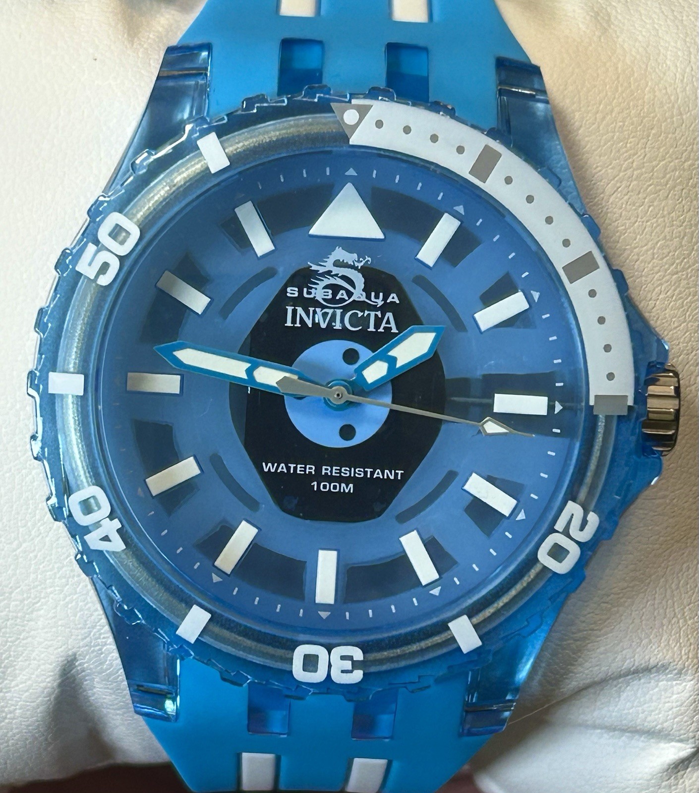 Invicta Subaqua, 44mm, WR 100m, 8” Adj Wrist, New/Box/3yr Wnty, Blue, (69449)