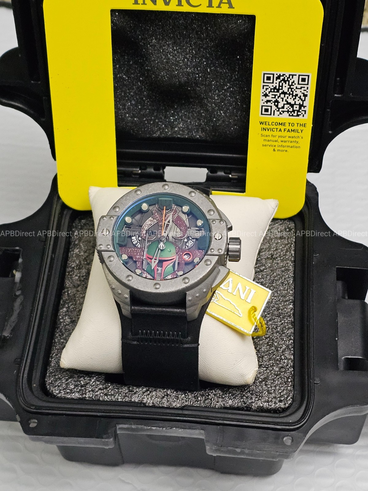 Invicta – Star Wars – Boba Fett – Reserve Wide Blk Leather Strap – mens watch