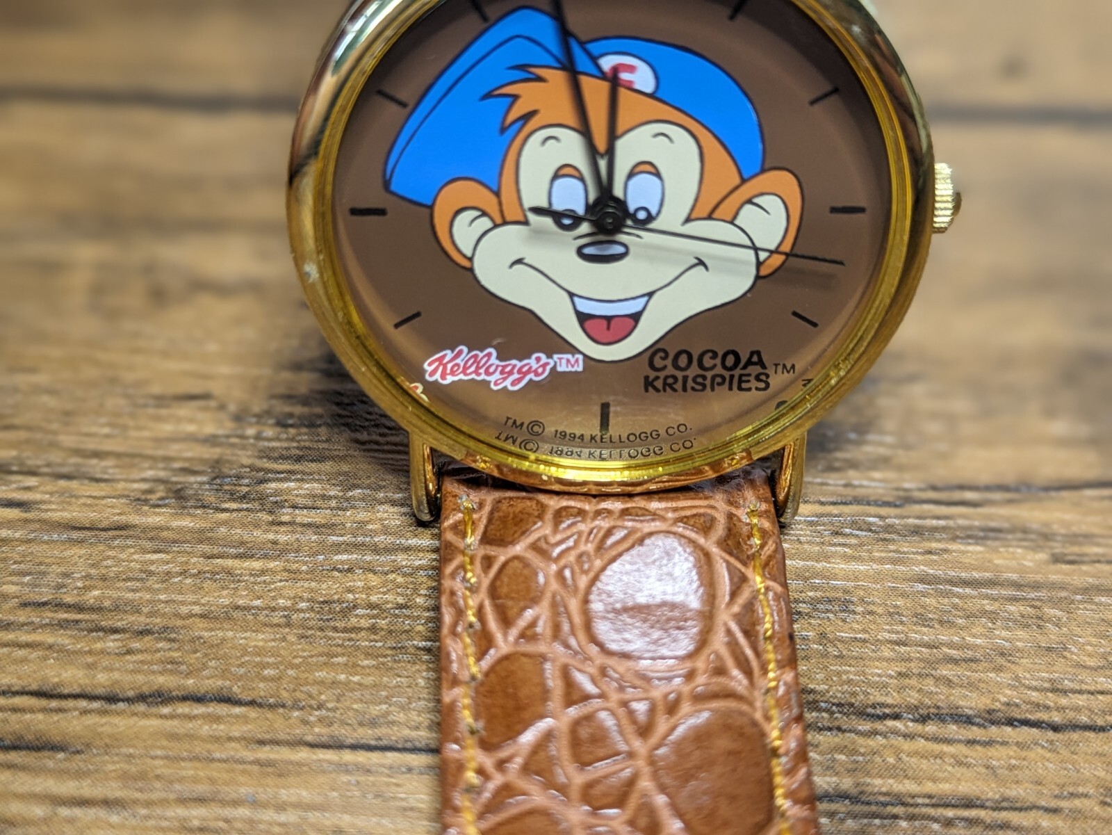Vintage – 1994 Sasco Inc, Cocoa Krispies Cereal 9″ Watch, Kelloggs Coco Monkey