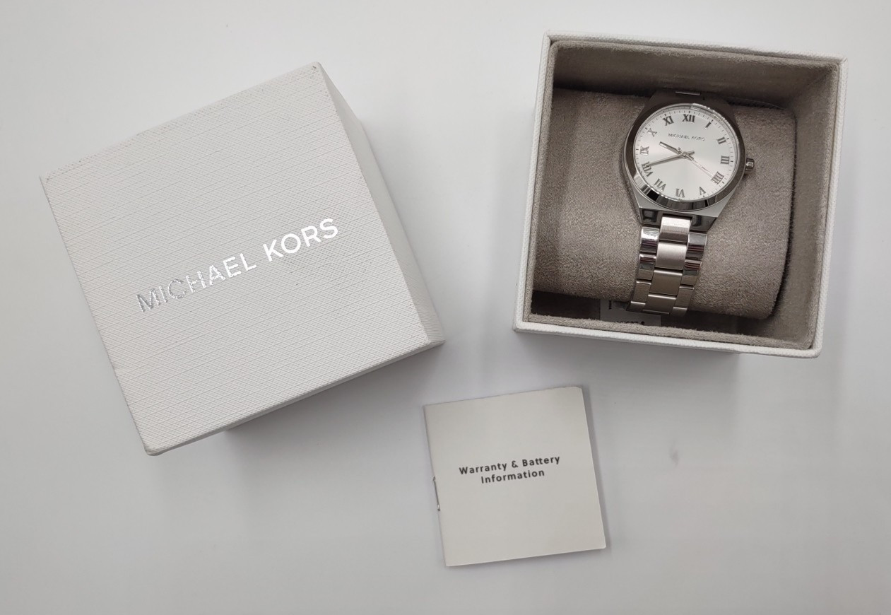 Michael Kors Lennox Quartz Silver Dial Ladies Watch MK7393 (Z5-A1)