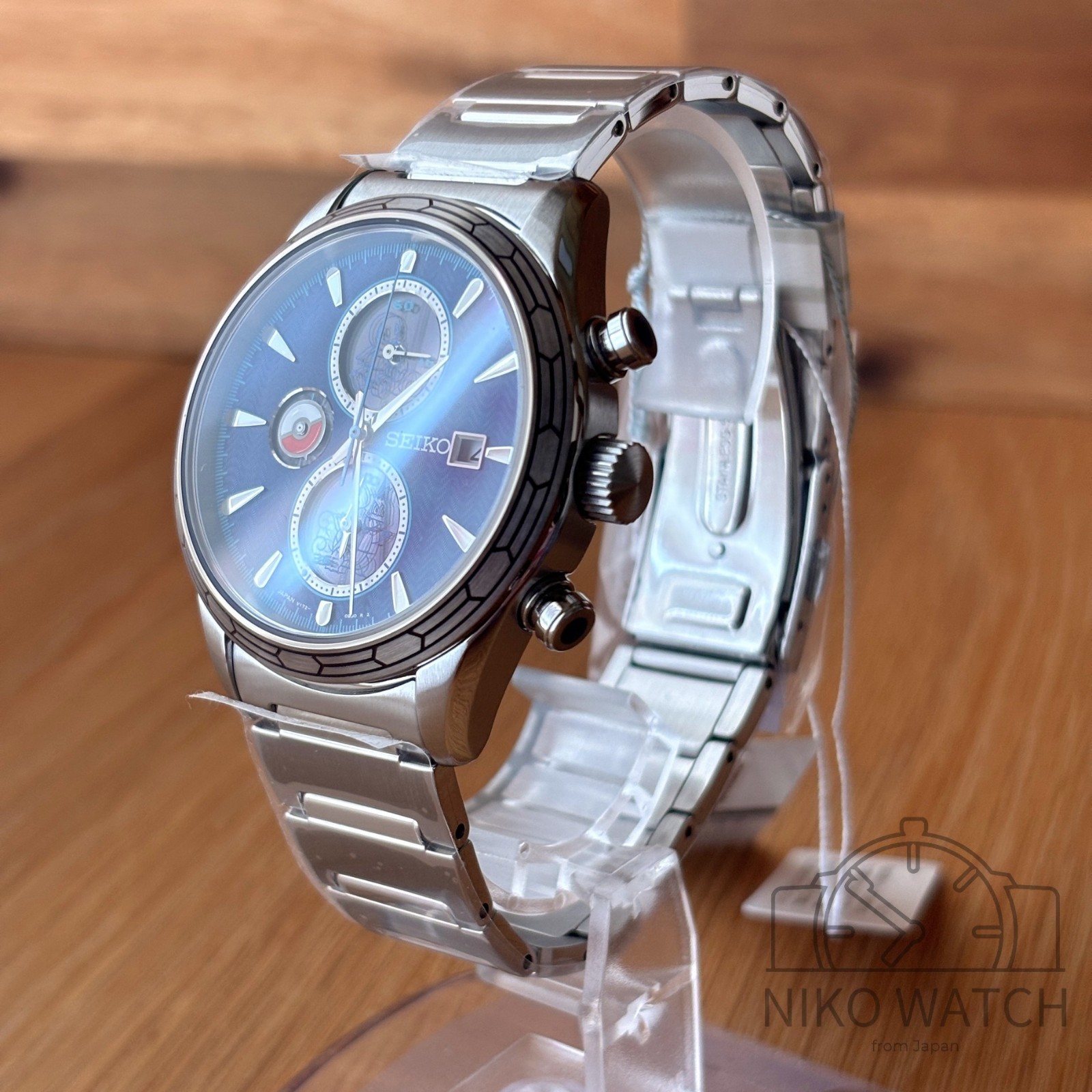 SEIKO x Pokemon Solar Chronograph Watch Blastoise blue SBPY162 Limited 700 [New]