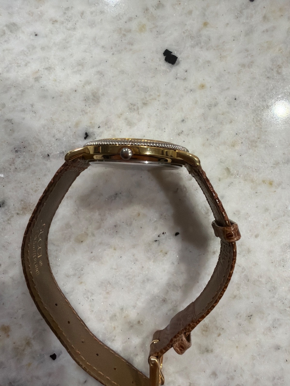 ICONIC ROMANSON LUXURY WATCH GOLD BEZEL LATIN CASE & SUB-SECOND