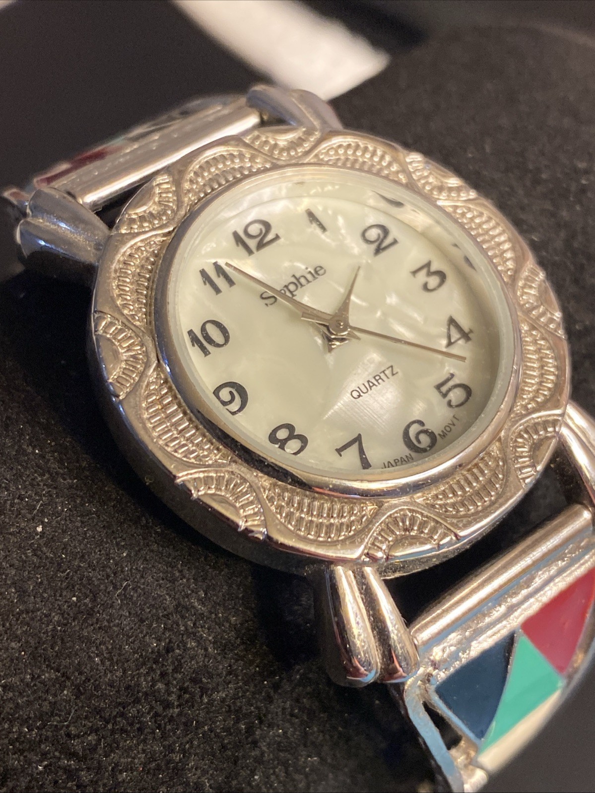 VINTAGE SOPHIE LADIES’ ART DECO ANALOG WATCH & SOUTHWEST FLEX BAND New Battery