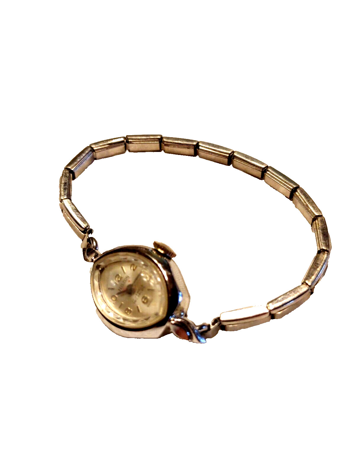 Vtg. Hilton Women’s Watch, 17 Jewels Incabloc, Silver Tone Band, Untested