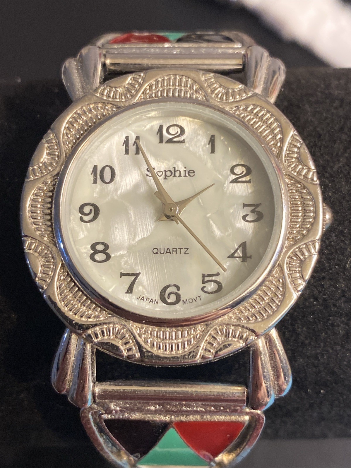 VINTAGE SOPHIE LADIES’ ART DECO ANALOG WATCH & SOUTHWEST FLEX BAND New Battery