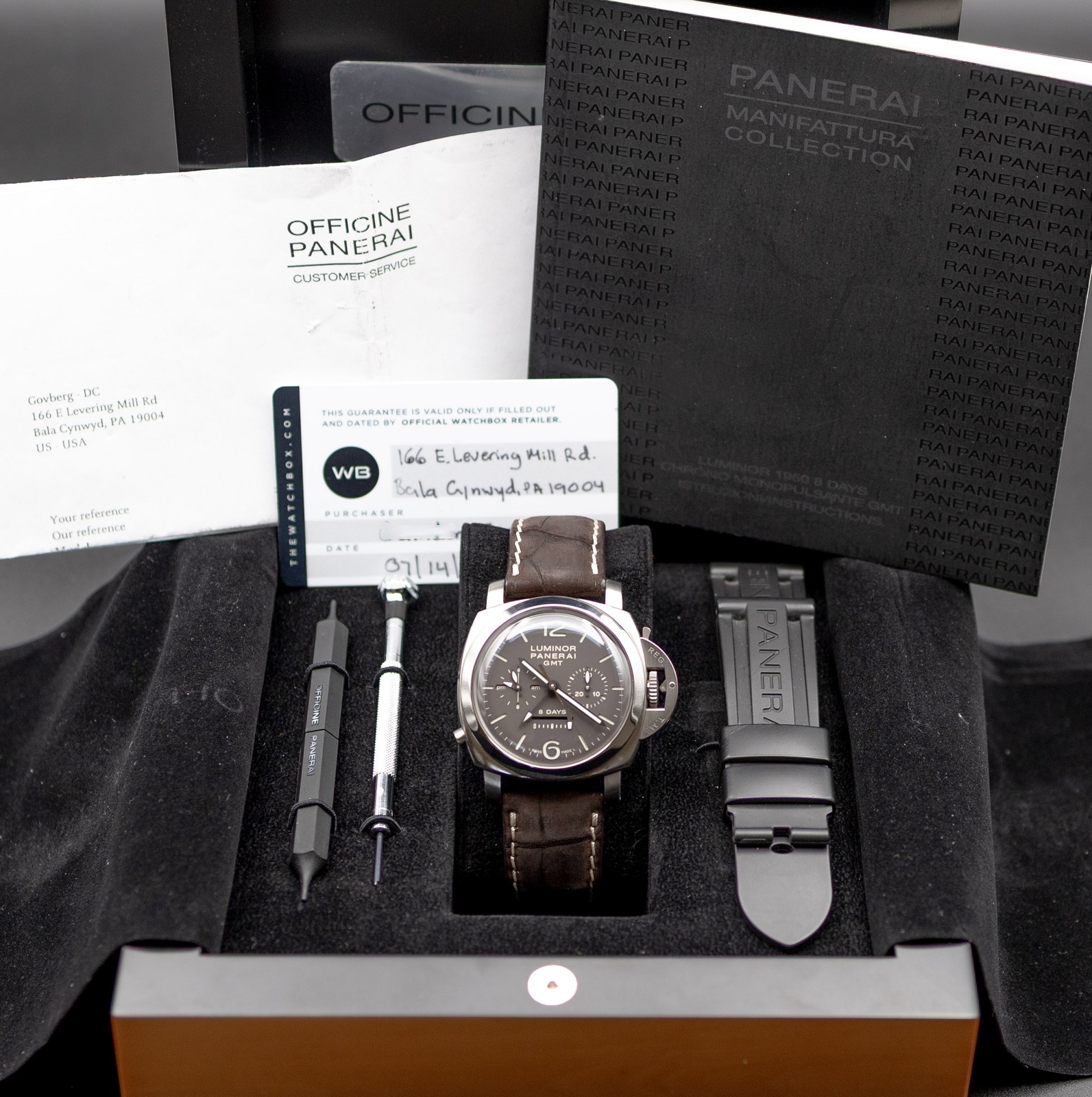 Panerai Luminor 1950 8 Days Chrono Monopulsante Tobacco Dial Titanio PAM00311