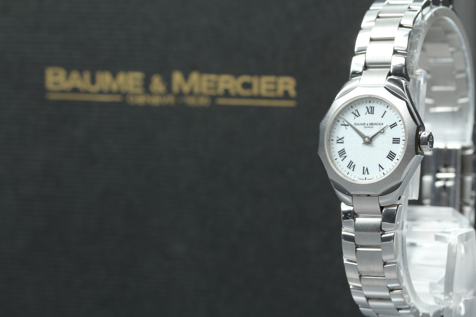 BAUME＆MERCIER Riviera 65505 Quartz White Dial Women’s Watch 22mm JAPAN Box