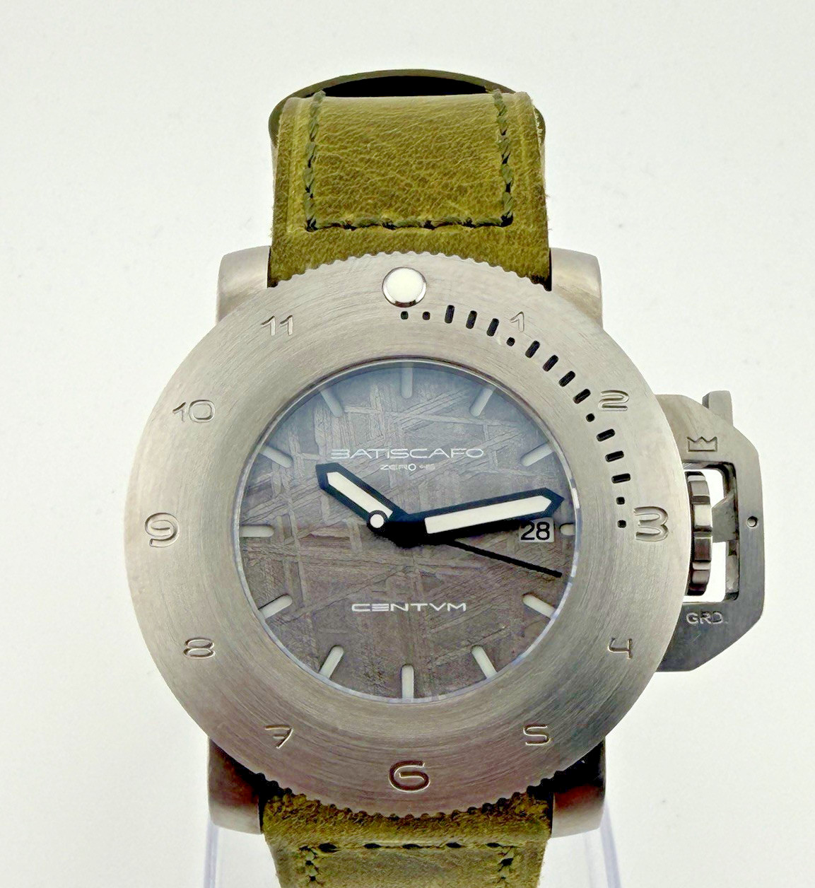 Batiscafo: Titanium G5, meteorite dial, Swiss movement, vintage strap, full set