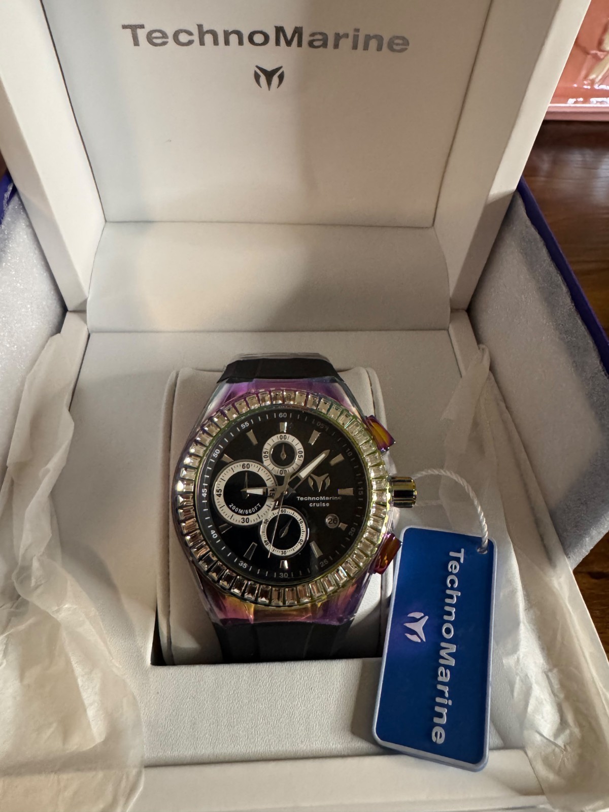 TechnoMarine Cruise Quartz Chronograph Date Sport 45mm 200m Wristwatch w/ Box