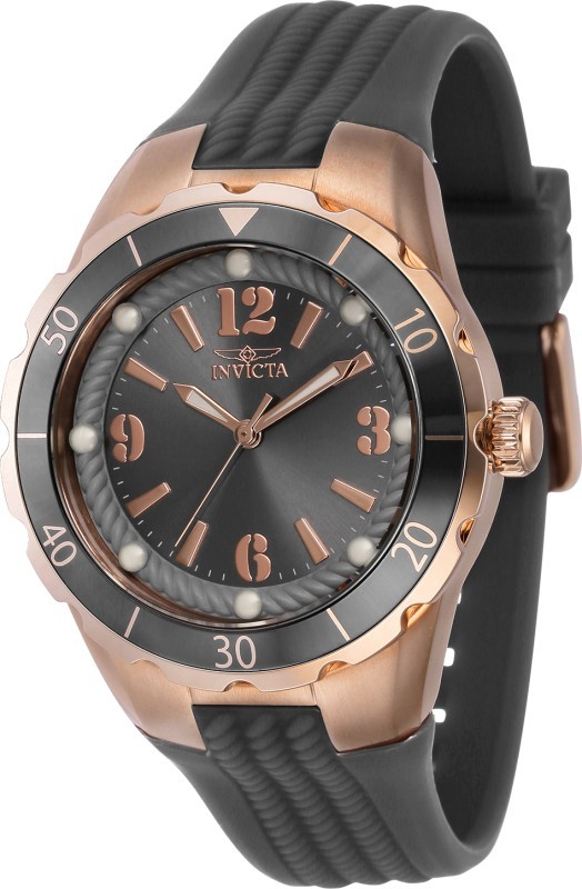 Invicta Men’s 40310 Angel Quartz 3 Hand Charcoal Dial Watch