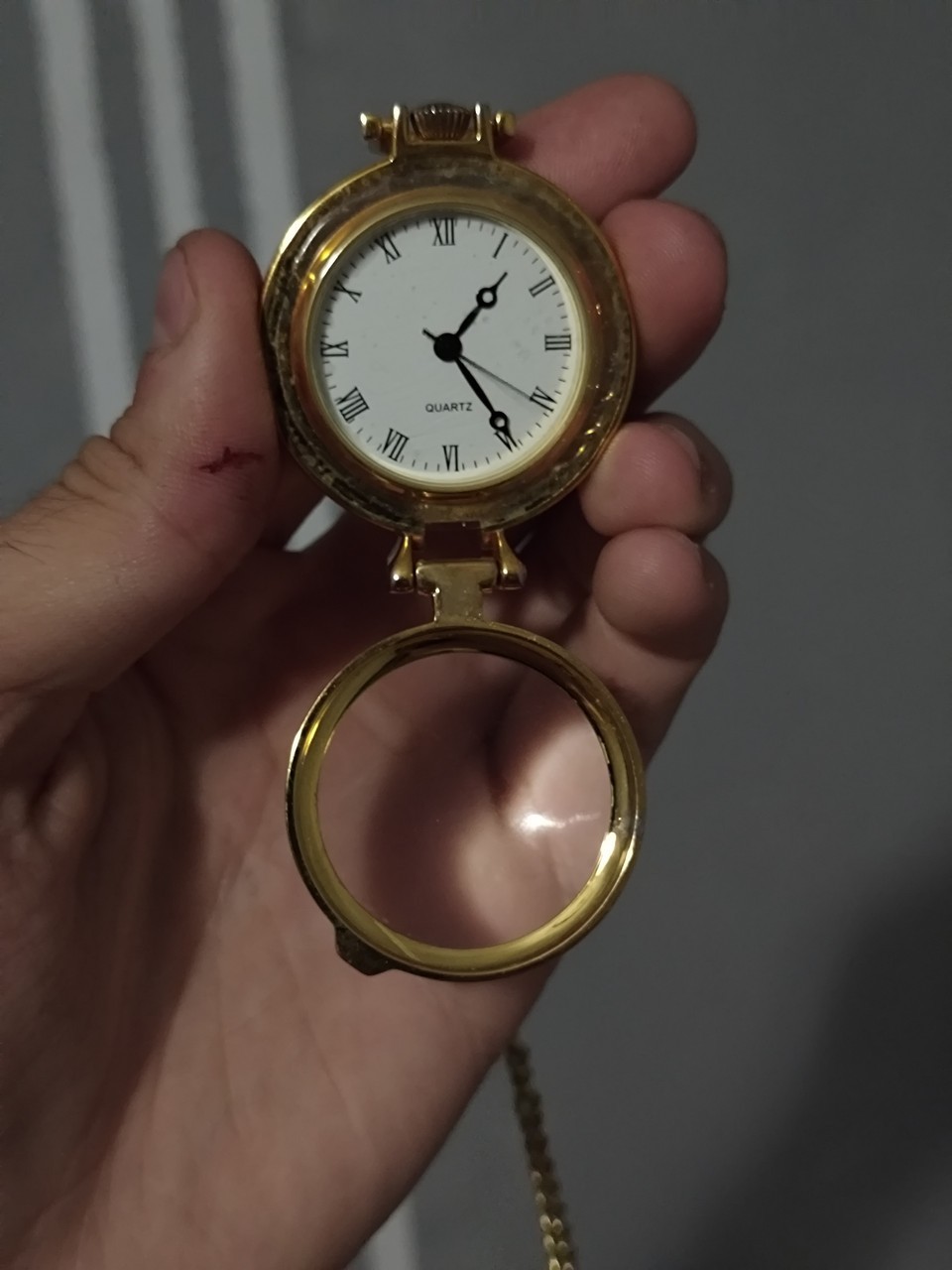 Watch Unknown Analog Quartz Women Showa Retro Magnifying Glass Pocket Watch