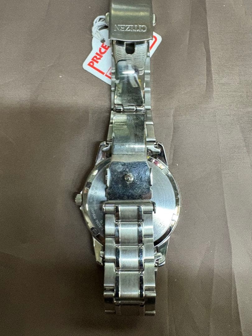 Citizen Eco Drive Mens Watch Stainless Steel Black Dial 37mm USED CV1121