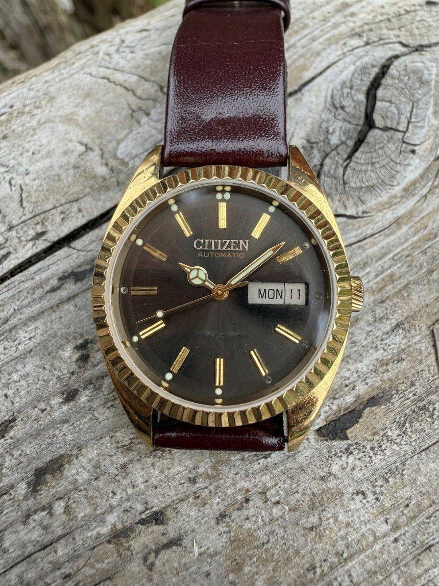 Citizen Eagle Automatic Day/Date Gold Tone Vintage Watch Repairs (Ref: 71-2591)