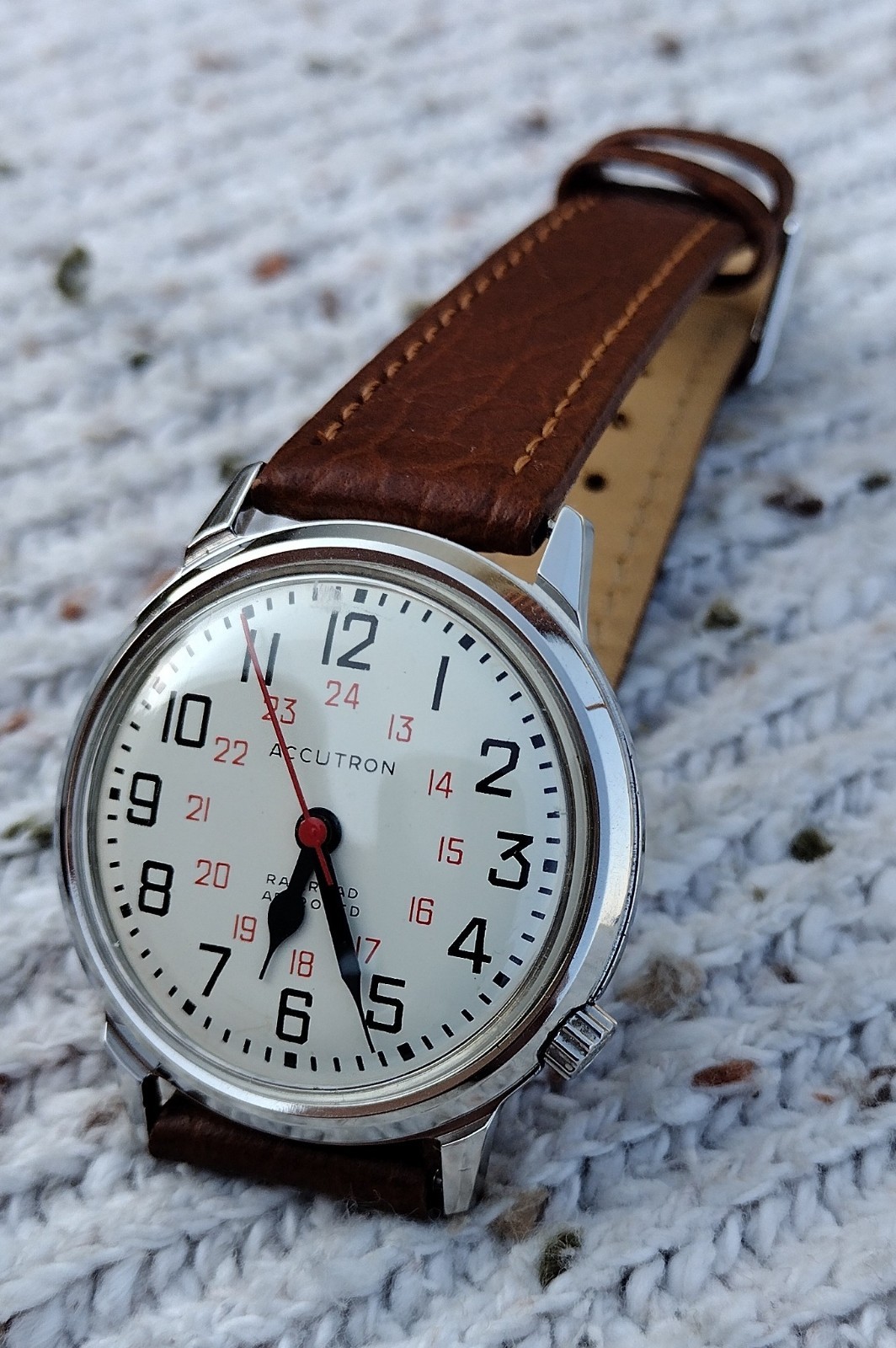 Bulova ACCUTRON 218 34mm SPACEVIEW M6 1966 Serviced No Date Railroad Approved!?