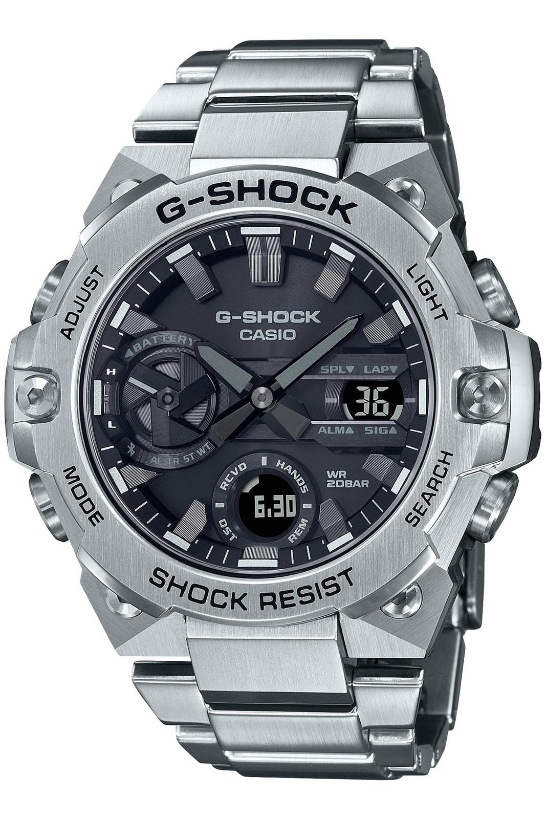 Unused CASIO G-SHOCK G-STEEL GST-B400D-1AJF Black Silver Men’s Watch in Box