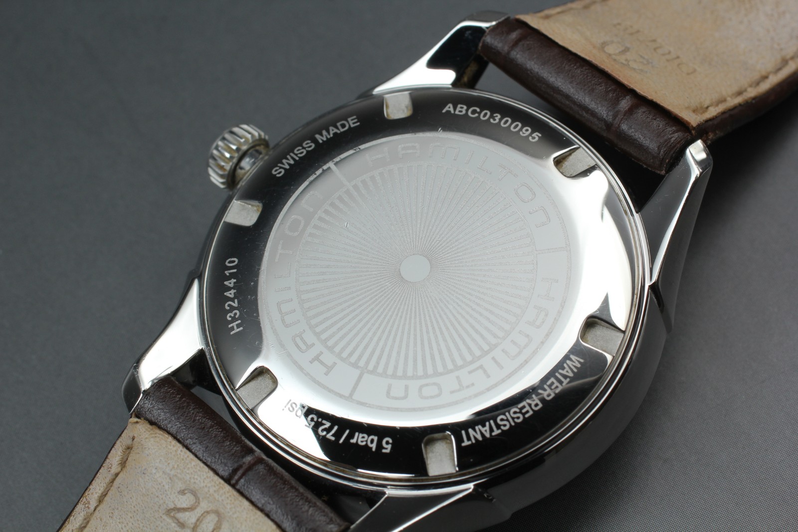 [Near MINT+] HAMILTON Jazzmaster H324410 Silver Dial Date Quartz Men’s Watch