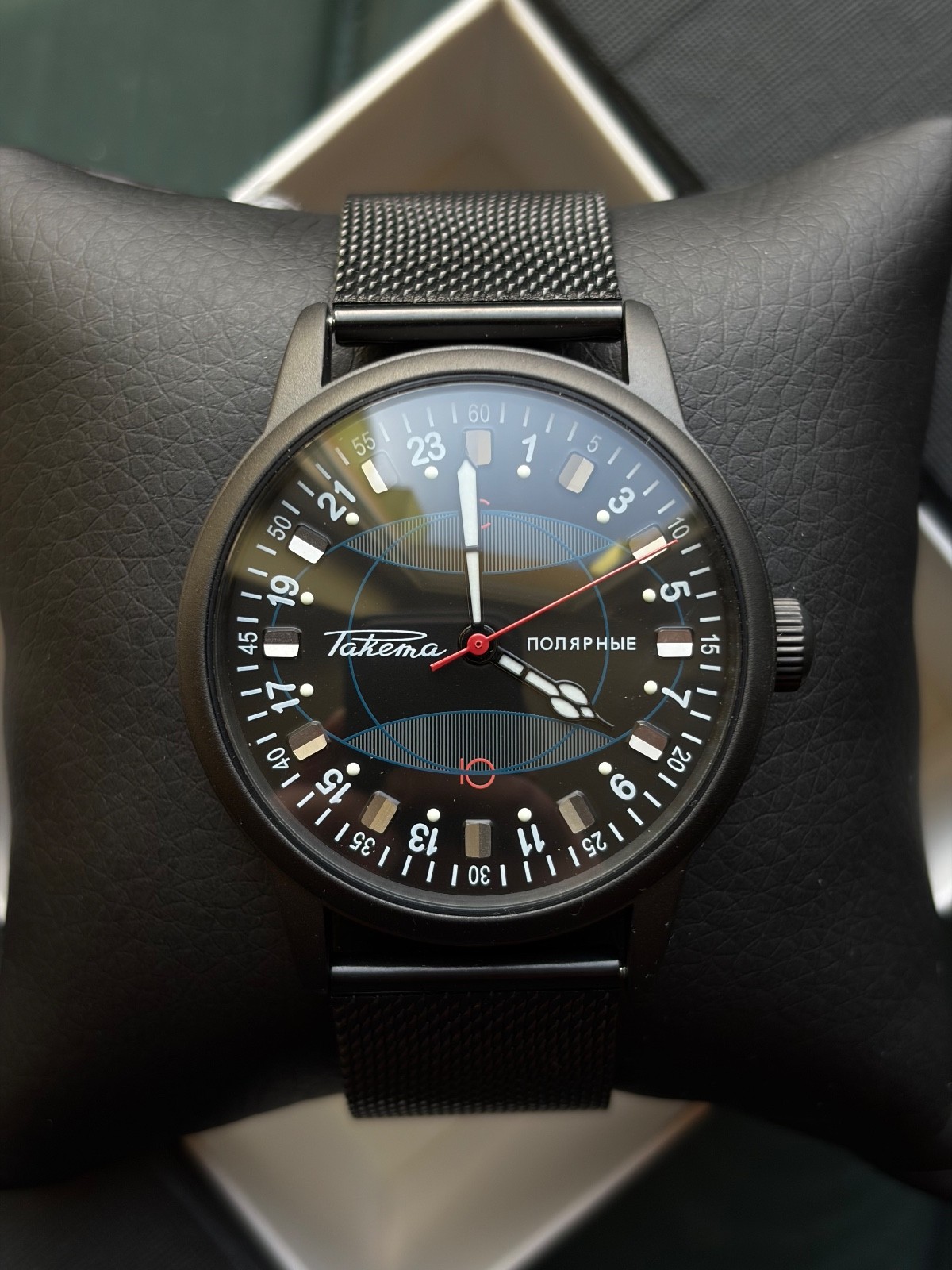 RAKETA Polar 24 Hour Black Matte 40mm Case. Soviet Watch Vintage (Automatic)