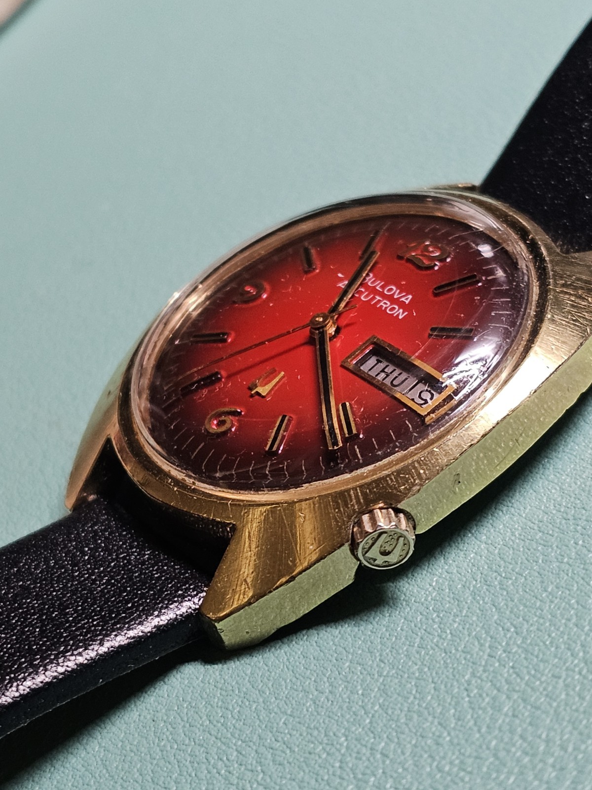 Bulova Accutron 1971. RED BREGUET dial. [rare]