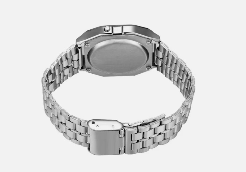 F-91W-1 Men’s 2025 Digital Silver Steel Watch Classic Alarm Light Waterproof