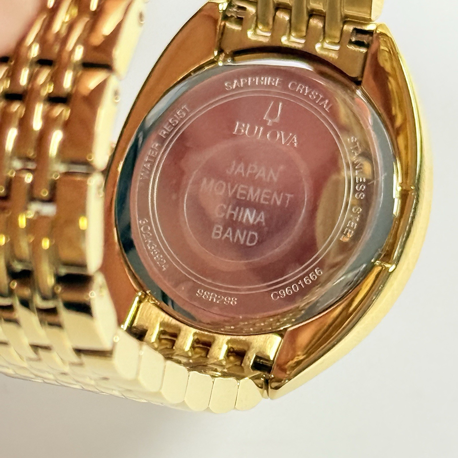 Bulova Classic 98R298 Diamond Accent White Dial Gold Stainless Women’s Watch