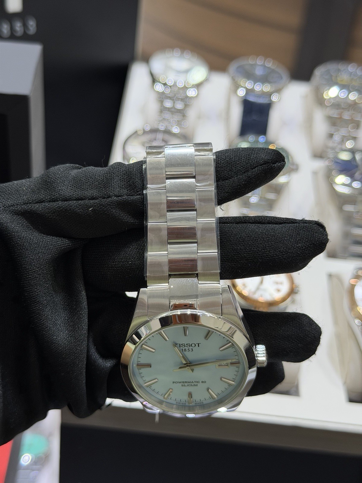 Tissot Gentleman Powermatic 80 Ice Blue 40 MM Automatic Watch T127.407.11.351.00