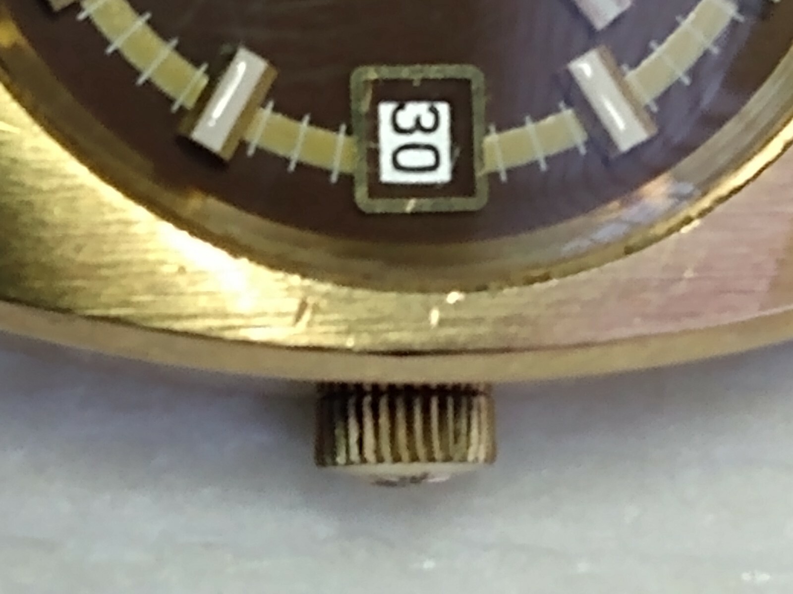Hamilton electronic Vintage Watch Quartz. 683006 Goldelectroplate Bezel Men’s