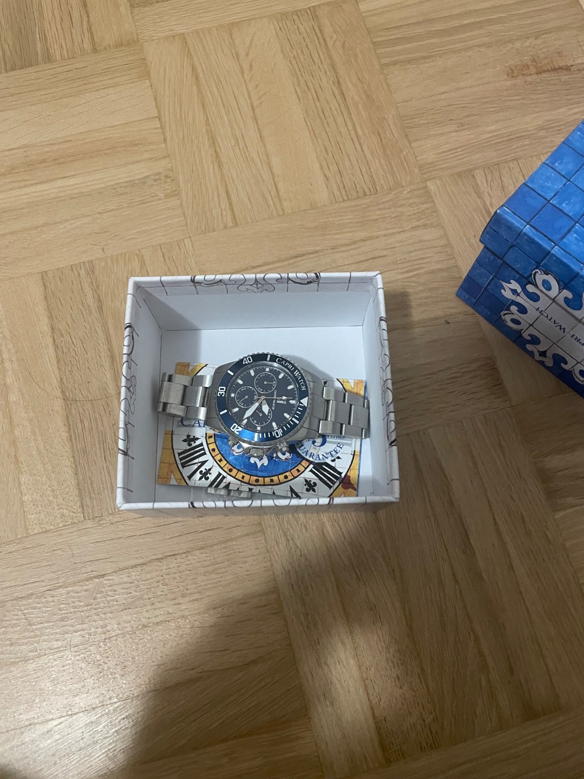 Capri Watch submariner blue silver – man