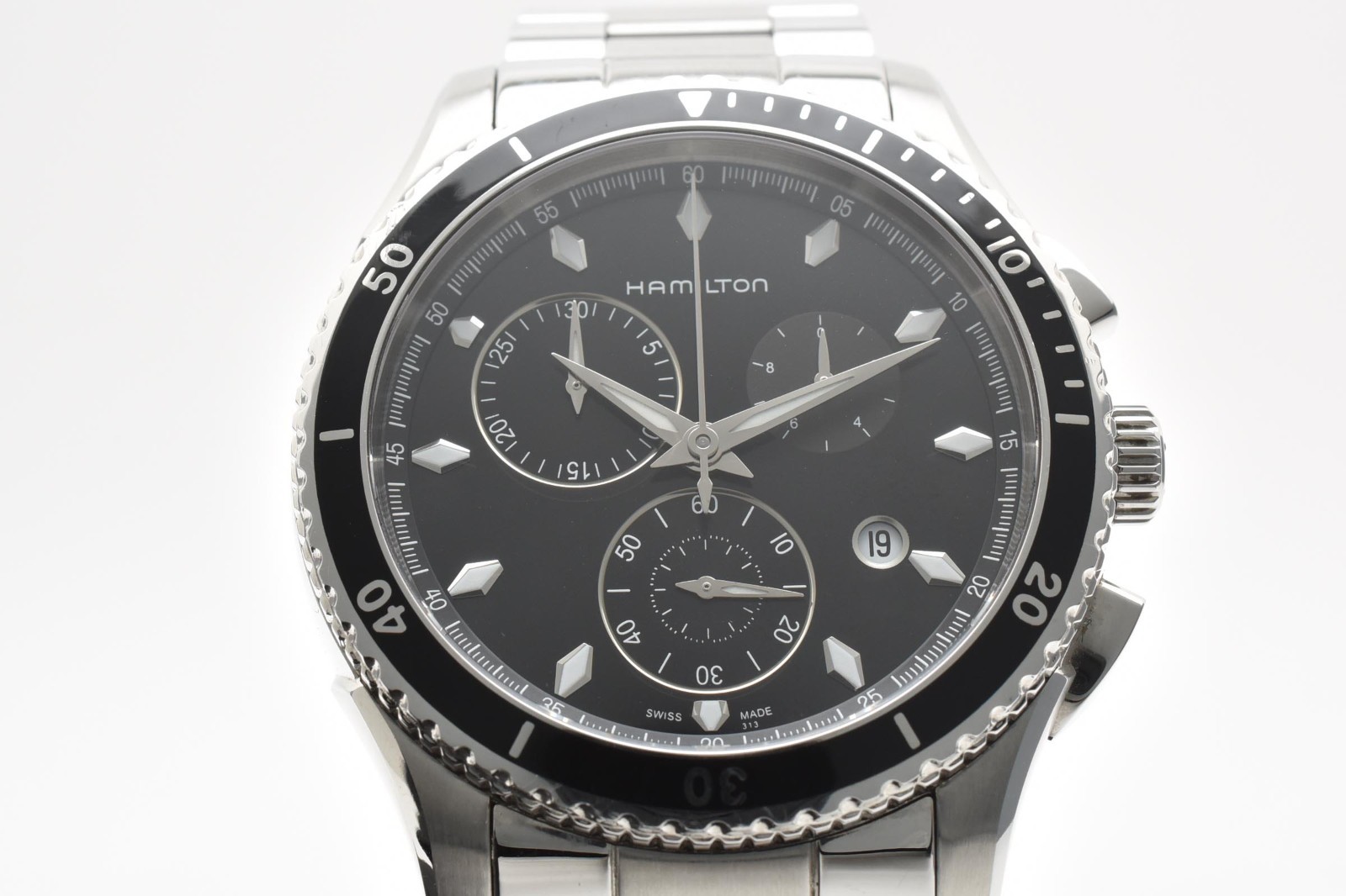 [ MINT w/Box ] Hamilton H375120 Jazzmaster Black Silver Men’s Quartz Watch JAPAN