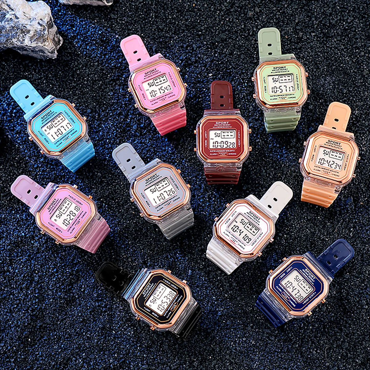 New Children’s LED Digital Watch Student Multi functional Outdoor Sports