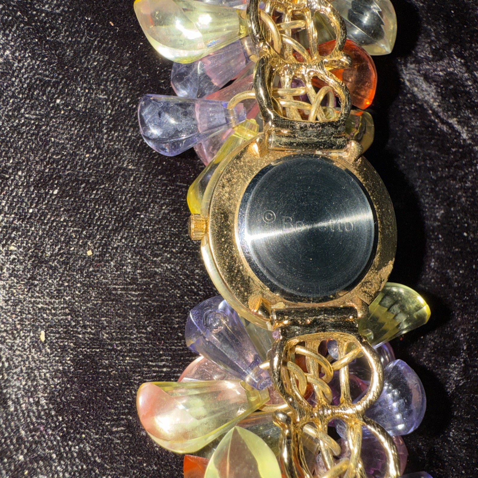 BONETTO CANDY WATCH BRACELET MULTICOLOR BATTERY OPERATED WATCH VINTAGE WORKS