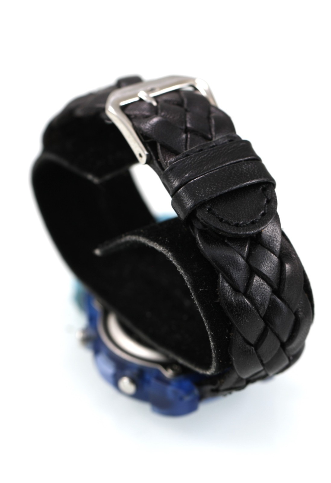 Fossil FSL Watch Women 8Lap Date Light Alarm Chron Black Leather 100m Quartz