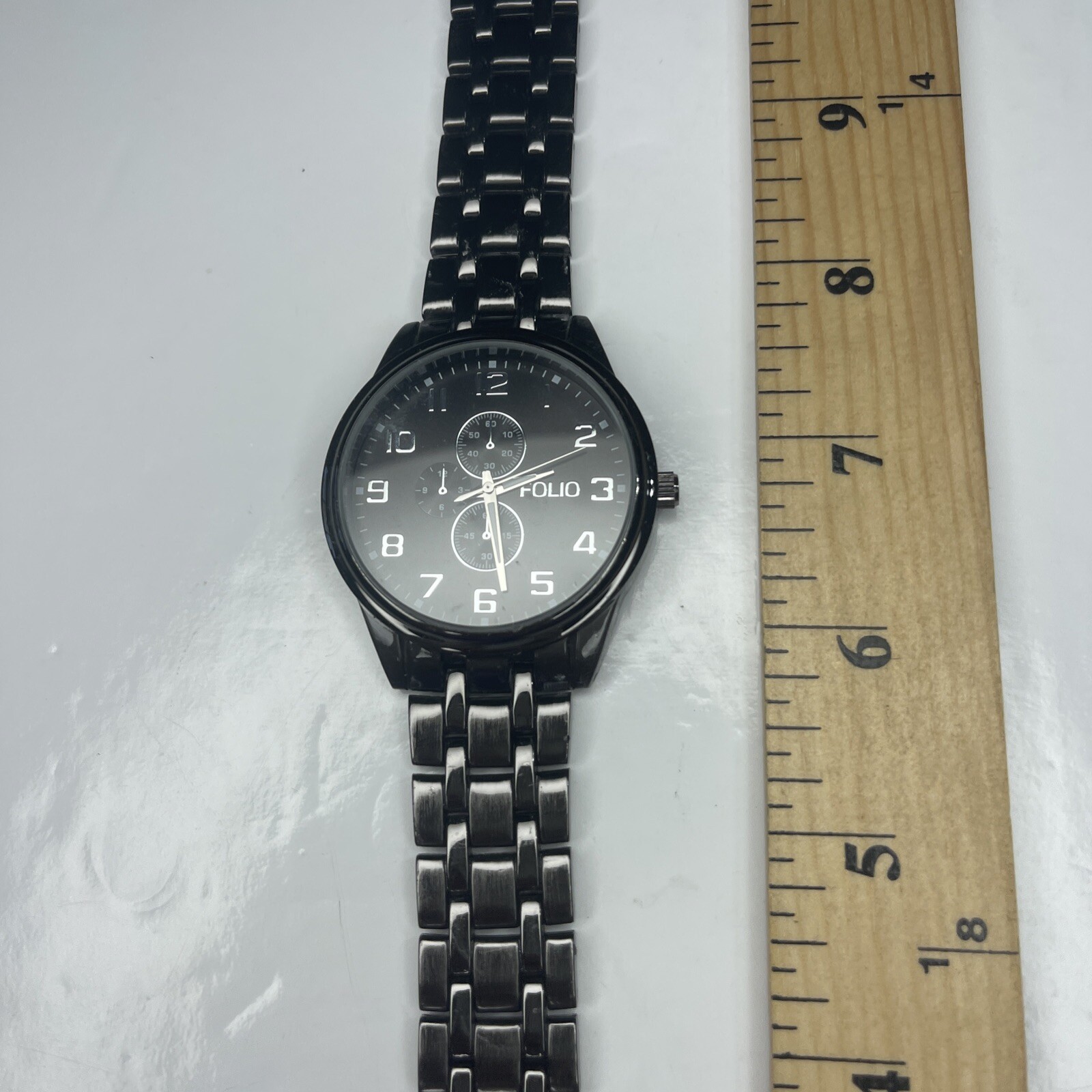 E Folio Charcoal Gunmetal FMD MSG070 Japan Black Stainless Repair Untested